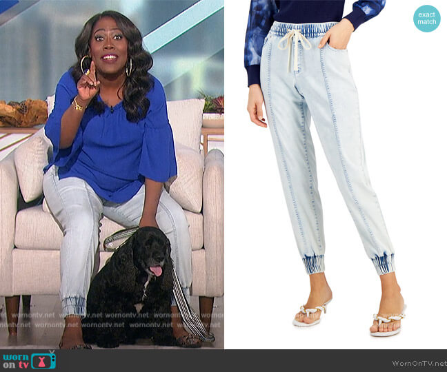 INC International Concepts Denim Joggers worn by Sheryl Underwood on The Talk