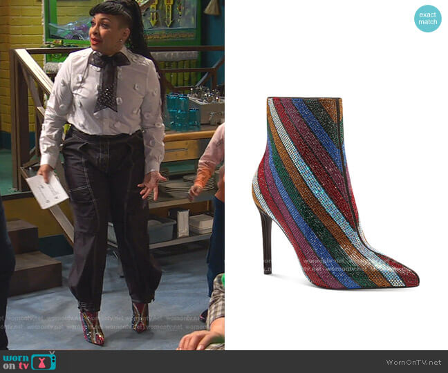INC International Concepts Reisa Dress Booties worn by Raven Baxter (Raven-Symoné) on Ravens Home