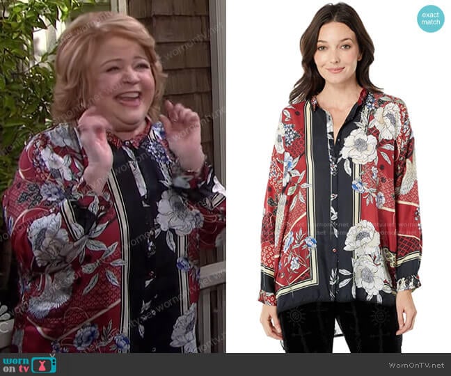 Johnny Was Crane Mallory Button-Down Blouse