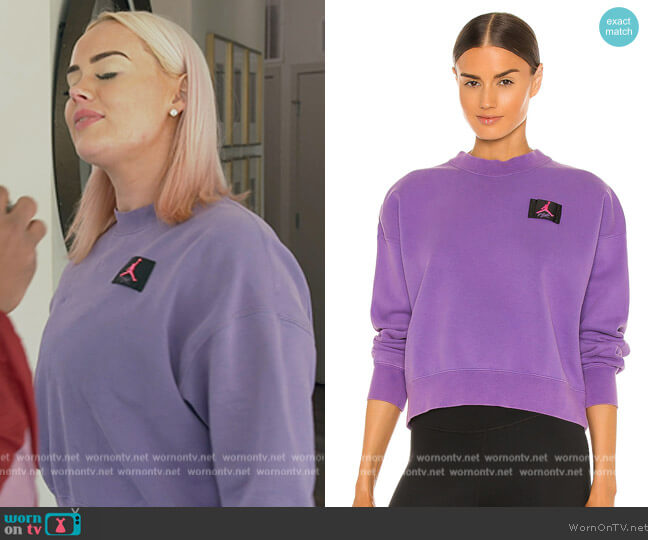 Jordan Flight Fleece Crew Sweatshirt worn by Kathryn Dennis on Southern Charm
