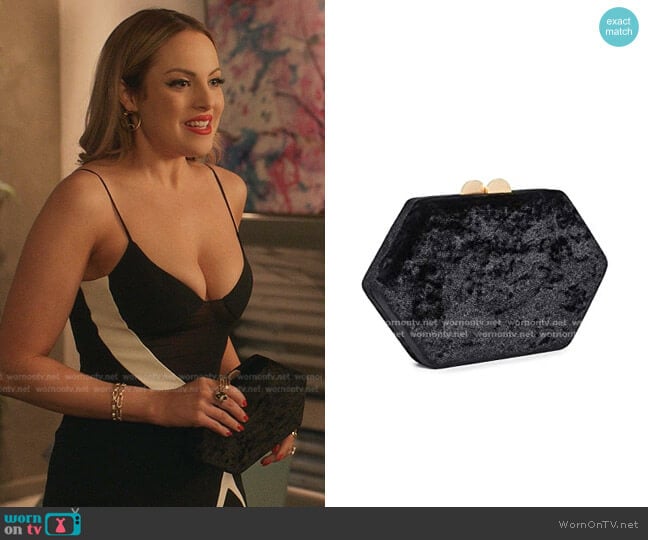 Kayu Sloane Clutch worn by Fallon Carrington (Elizabeth Gillies) on Dynasty