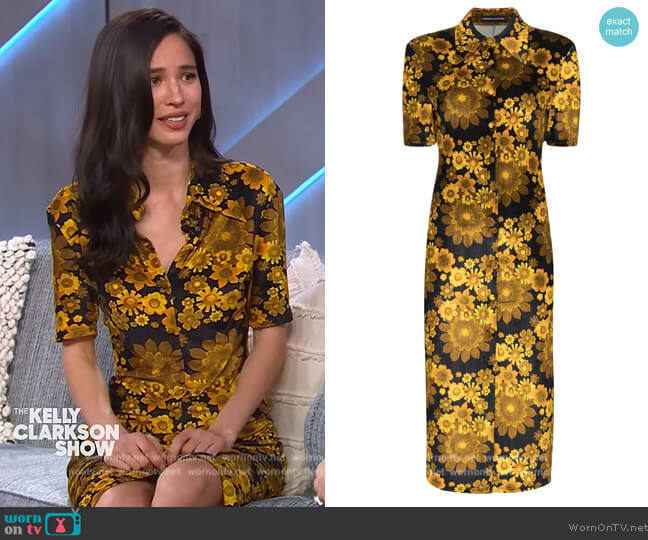 Kwaidan Editions Floral-print Fitted Shirt Dress