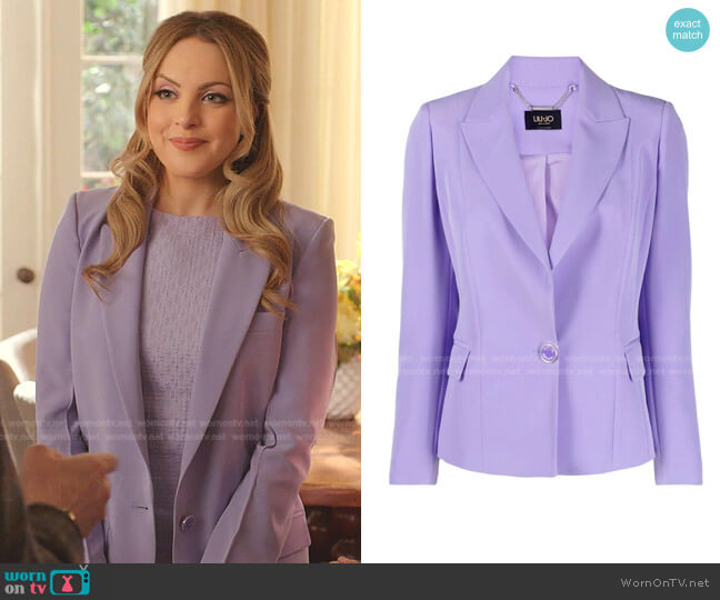 Liu Jo Single-Breasted Blazer worn by Fallon Carrington (Elizabeth Gillies) on Dynasty