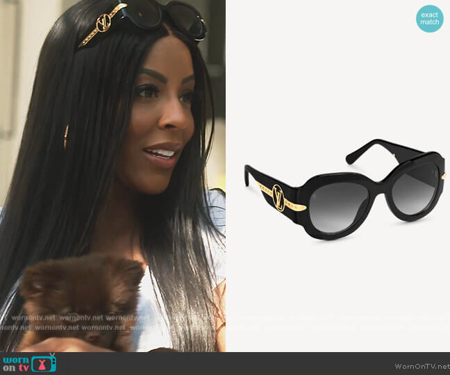 Louis Vuitton Paris Texas Sunglasses worn by Caroline Brooks (Caroline Brooks) on The Real Housewives of Dubai