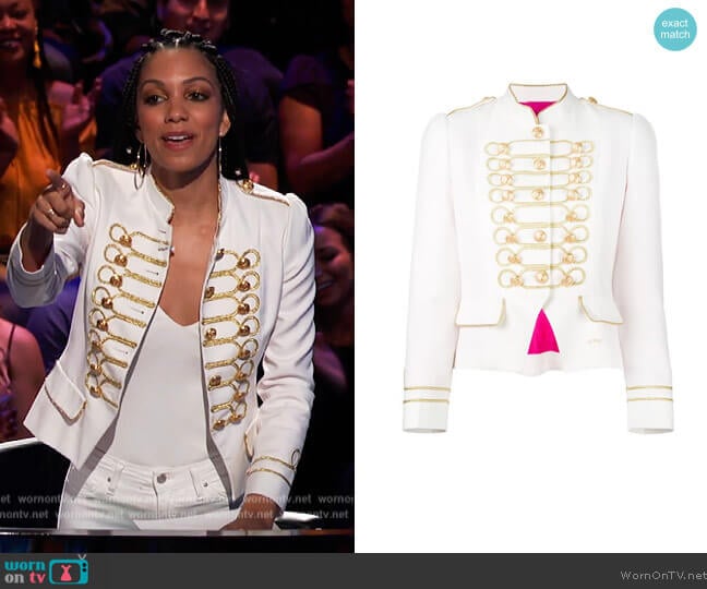 La Condesa Military Jacket worn by Corinne Foxx on Beat Shazam