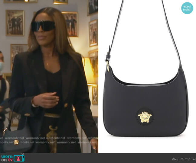 Versace La Medusa Medium Hobo Bag worn by Caroline Brooks (Caroline Brooks) on The Real Housewives of Dubai