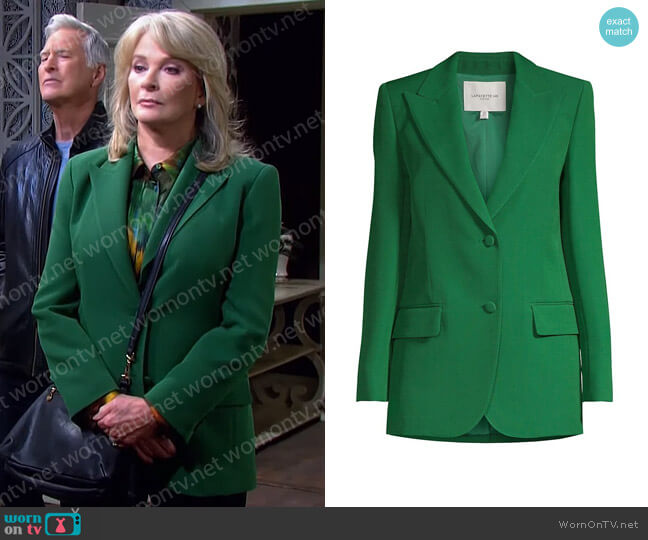Lafayette 148 NY Shipton Wool & Silk Blazer worn by Marlena Evans (Deidre Hall) on Days of our Lives