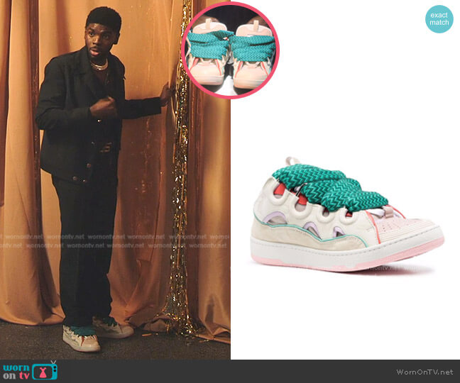 Lanvin Curb Lace-Up Chunky Sneakers worn by Tom Swift (Tian Richards) on Tom Swift