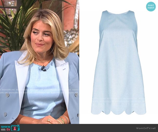 Lisa Marie Fernandez Scallop Shift Minidress
