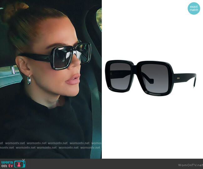 Loewe Black Square Sunglasses worn by Khloe Kardashian (Khloe Kardashian) on The Kardashians