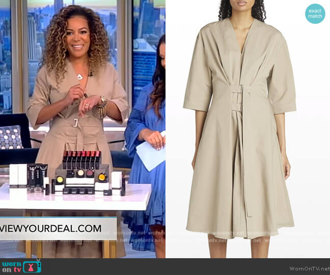 Loewe Buckle Cotton Midi Dress worn by Sunny Hostin on The View