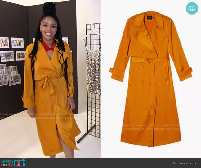 Megan Fox x Boohoo Premium Satin Trench Coat