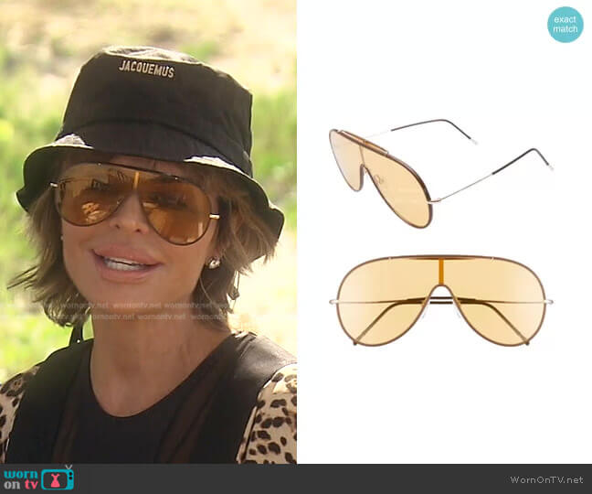 Tom Ford Mack 137mm Shield Sunglasses worn by Lisa Rinna on The Real Housewives of Beverly Hills