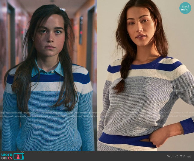 Anthropologie Maeve Paulina Striped Sweater worn by Juliette Fairmont (Sarah Catherine Hook) on First Kill