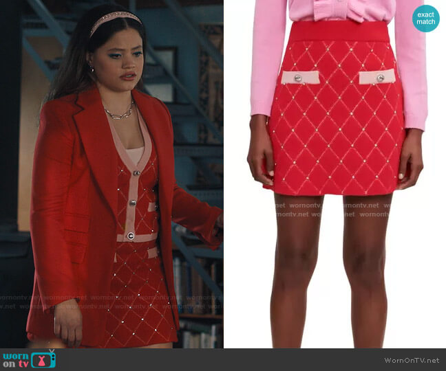Maje Jade Skirt worn by Maggie Vera (Sarah Jeffery) on Charmed