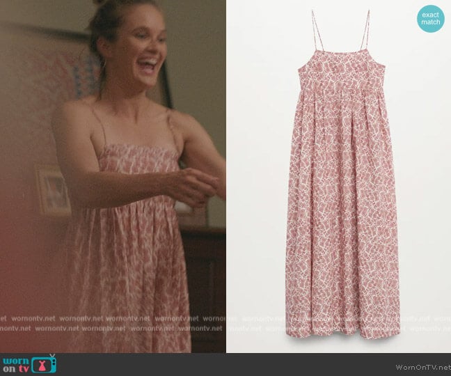 Mango Maxi dress with back slit worn by Susannah Fisher (Rachel Blanchard) on The Summer I Turned Pretty