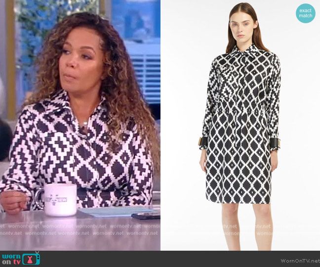 Max Mara Printed silk dress worn by Sunny Hostin on The View