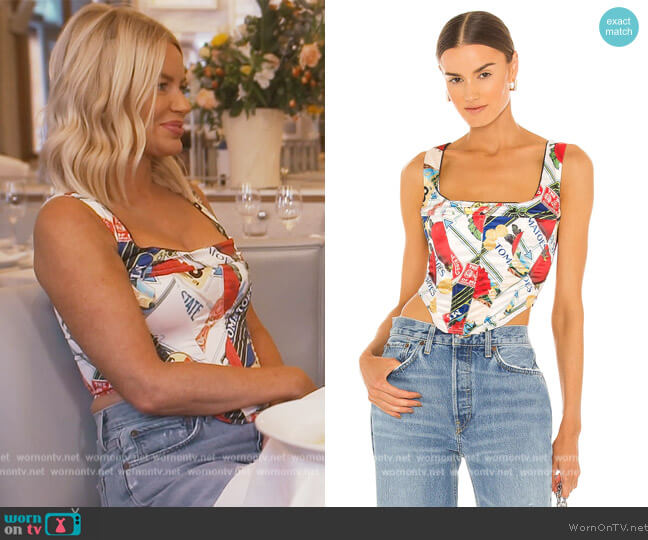 Miaou Campbell Corset worn by Caroline Stanbury (Caroline Stanbury) on The Real Housewives of Dubai