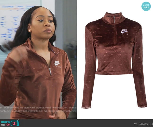 Nike Half Zip Long Sleeved Top