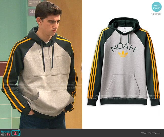 Adidas x NOAH Noah 3S Hoodie worn by Neil (Felix Avitia) on Ravens Home
