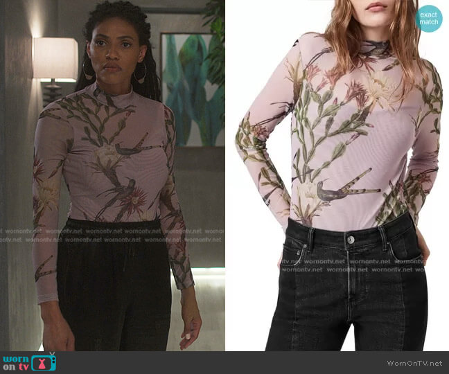 All Saints Nolina Elia Bodysuit worn by Talia (Aubin Wise) on First Kill
