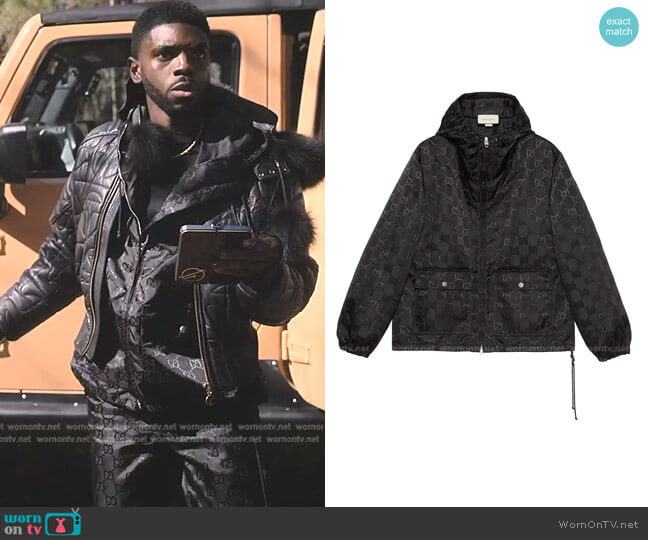 Gucci Off The Grid GG Hooded Jacket worn by Tom Swift (Tian Richards) on Tom Swift