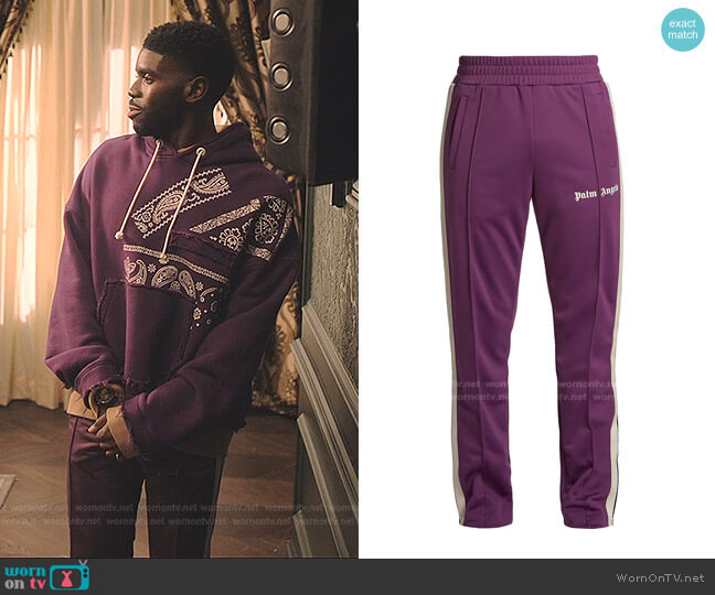 Palm Angels Classic Track Pants worn by Tom Swift (Tian Richards) on Tom Swift