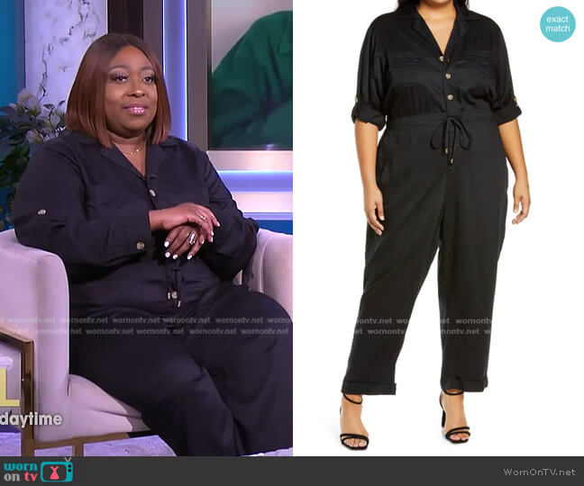 Pari Passu Long Sleeve Jumpsuit worn by Loni Love on The Real