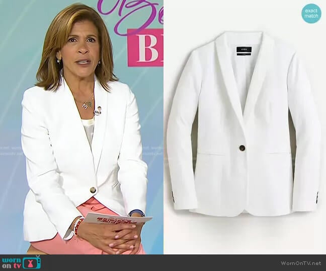 J. Crew Parke blazer in Stretch Linen worn by Hoda Kotb on Today