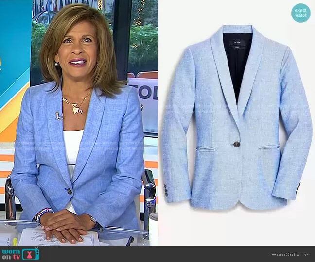 J. Crew Parke blazer in stretch linen worn by Hoda Kotb on Today