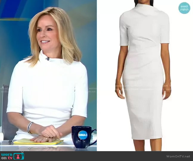 Acler Parkfield Wrap Sheath Dress worn by Dr. Jennifer Ashton on Good Morning America
