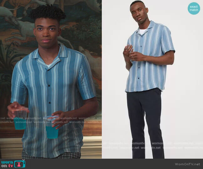H&M Patterned Resort Shirt worn by Ben Wheeler (Jonas Dylan Allen) on First Kill