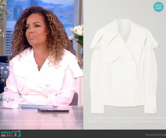 Peter Do Trench silk blouse worn by Sunny Hostin on The View