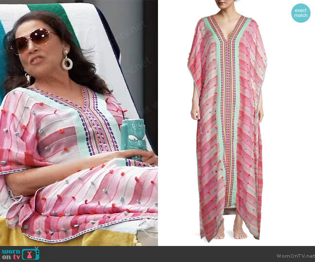 Pitusa Loop Woven Throbe Caftan worn by Liesl Obrecht (Kathleen Gati) on General Hospital