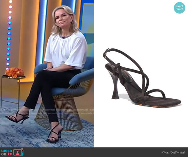 Proenza Schouler Satin Strappy Sandals worn by Dr. Jennifer Ashton on Good Morning America