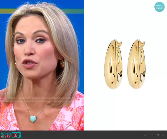Bonheur Puffy Hoops worn by Amy Robach on Good Morning America