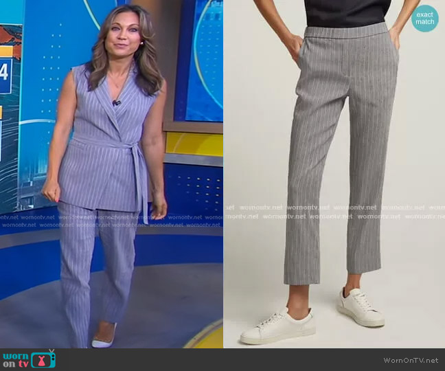 Argent Pull-On Trouser in Linen worn by Ginger Zee on Good Morning America