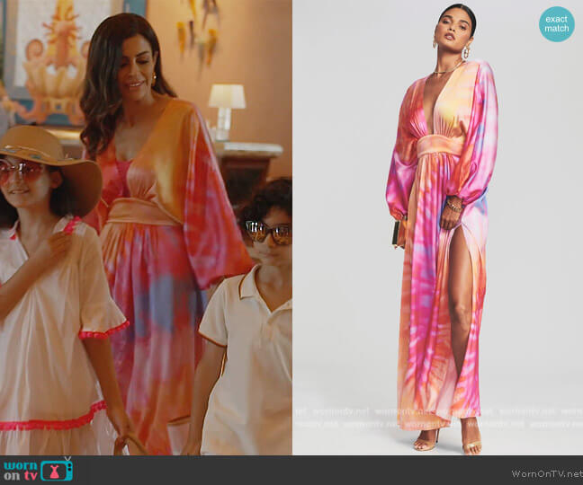 Retrofete Lila Silk Dress worn by Nina Ali (Nina Ali) on The Real Housewives of Dubai