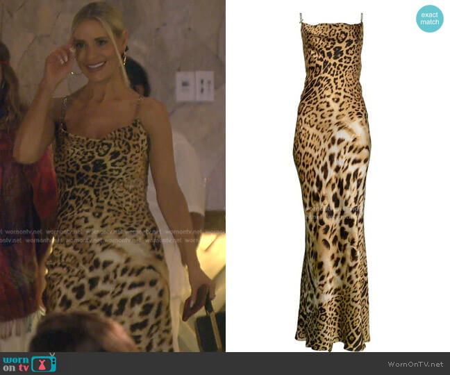 Vintage Roberto Cavalli Leopard Bias Gown worn by Dorit Kemsley on The Real Housewives of Beverly Hills