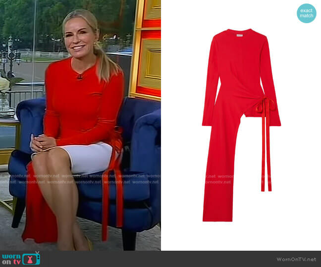 Rosetta Getty Split-Apron Long-Sleeve Shirt worn by Dr. Jennifer Ashton on Good Morning America