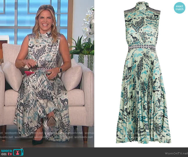 Saloni Fleur Sparkle Safari Midi Dress worn by Natalie Morales on The Talk