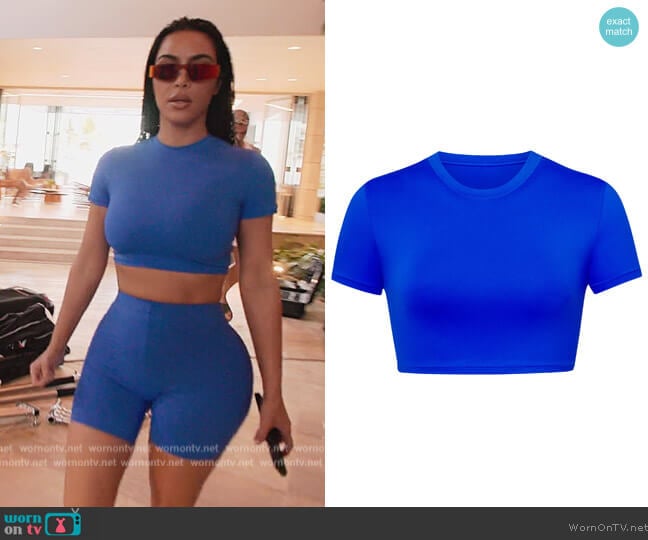 Skims Swim Tee worn by Kim Kardashian (Kim Kardashian) on The Kardashians