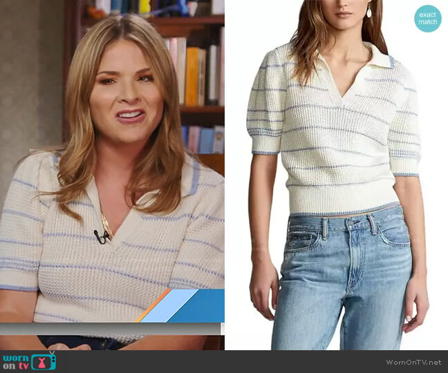 Ralph Lauren Striped Knit Polo worn by Jenna Bush Hager on Today