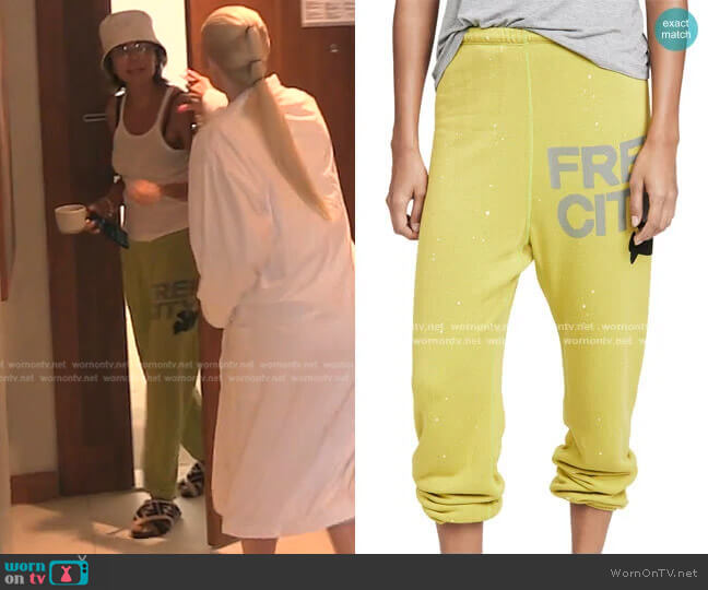 Freecity Super Fluff OG Splash Sweats worn by Lisa Rinna on The Real Housewives of Beverly Hills