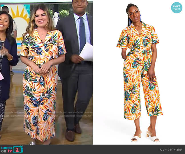 Tabitha Brown for Target Tropical Print Tie-Front Jumpsuit