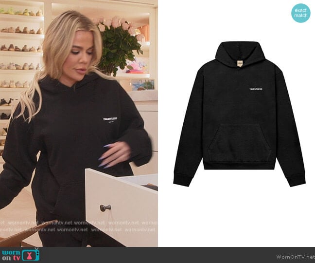 Talentless Unisex Oversized Hoodie worn by Khloe Kardashian (Khloe Kardashian) on The Kardashians