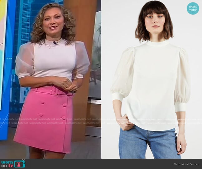 Ted Baker Micaeli Top worn by Ginger Zee on Good Morning America