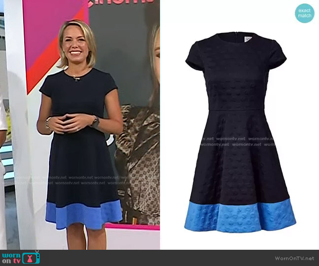 Eliza J Textured Knit Fit and Flare Dress worn by Dylan Dreyer on Today