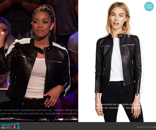 The Mighty Company Lucca Jacket worn by Corinne Foxx on Beat Shazam