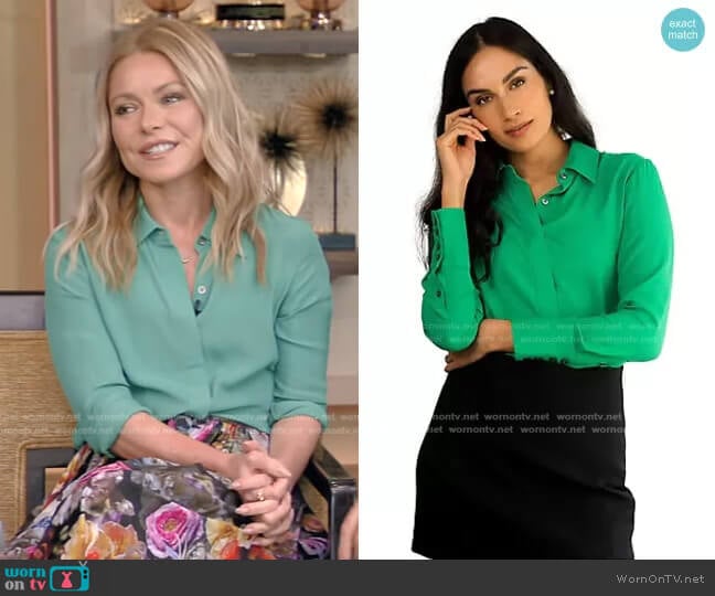 Numi The Simone Blouse worn by Kelly Ripa on Live with Kelly and Mark